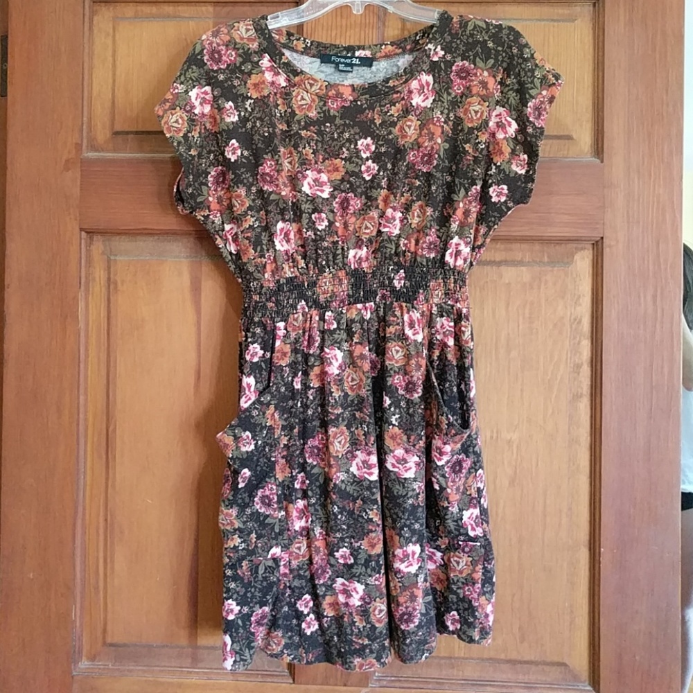 Fall Floral Dress with Pockets